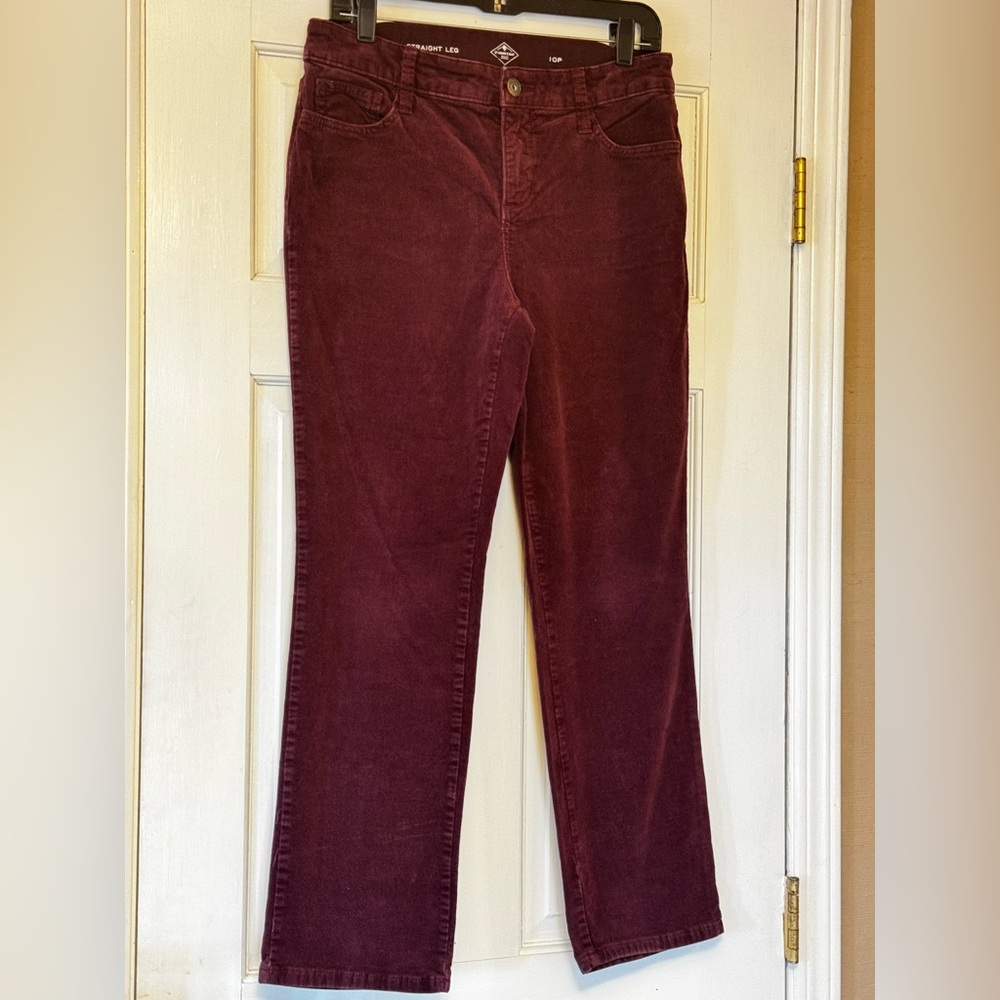 St. John's Bay Burgundy Straight Leg Pants